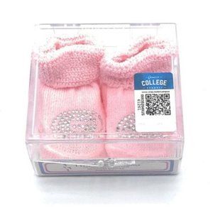 Two Feet Ahead Pink Newborn Cloth Socks Booties NEW